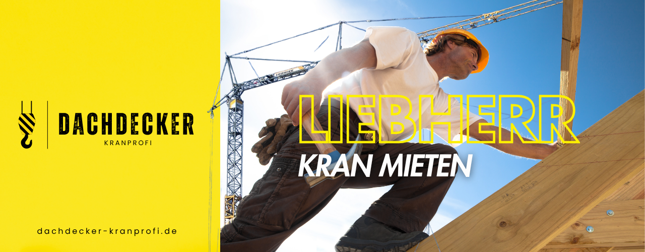 Liebherr Baukran mieten Frankfurt Aschaffenburg Rhein-Main Dachdecker Kran